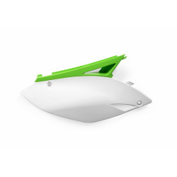 Plaques Latérales Kawasaki KXF250 09-12 + 450 09-11 - Vert/Blanc