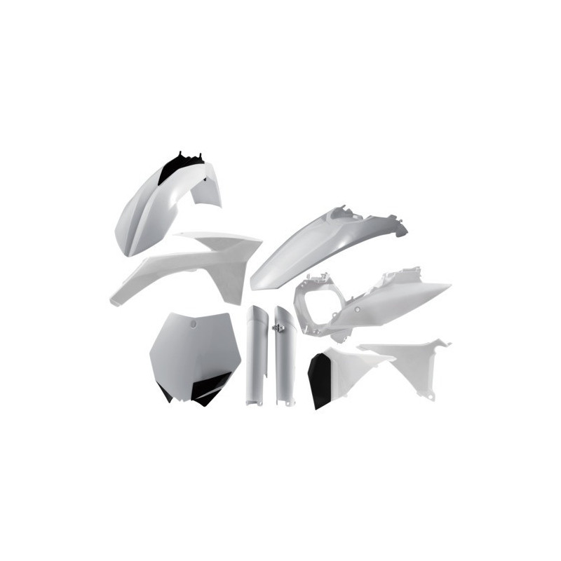 Full Kit Plastique KTM SXF 11/12 + SX 12 - Blanc