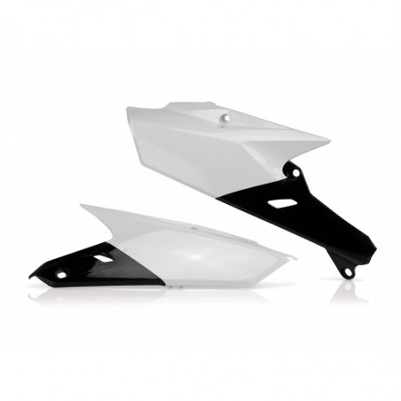 Plaques Latérales Yamaha YZF250 14/18 + 450 14/17 - Blanc/Noir
