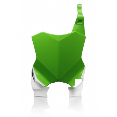 Plaque Avant RAPTOR Kawasaki KXF250 17-23 + KXF450 16-23 - Vert/Blanc