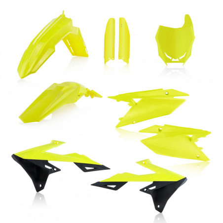 FULL PLASTIC KIT SUZUKI RMZ250 19-23 / RMZ 450 18-23 - FLUO YELLOW