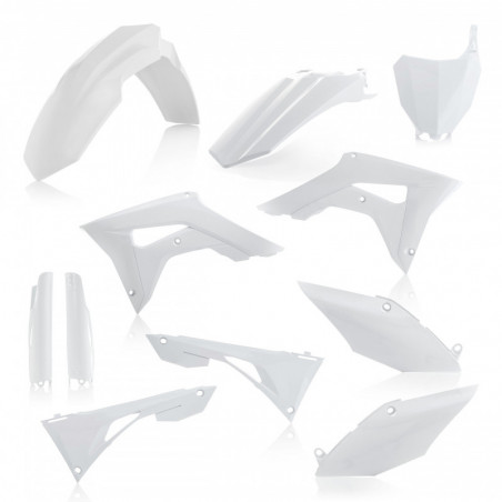 FULL PLASTIC KIT HONDA CRF450 19-20 + CRF250 19-21 / 7 PIECES - WHITE