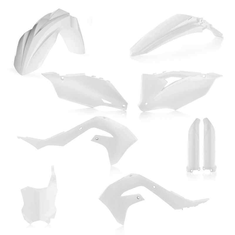 Full Kit Plastique Kawasaki KX 450 19-23 + KX 250 21-23 - Blanc