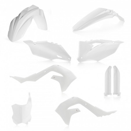 FULL PLASTIC KIT KAWASAKI KX 450 19-23 + KX 250 21-23 - WHITE