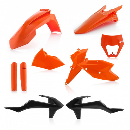 Full Kit Plastique KTM EXC/EXCF 17/19 + Plastique Plaque Phare - Replica
