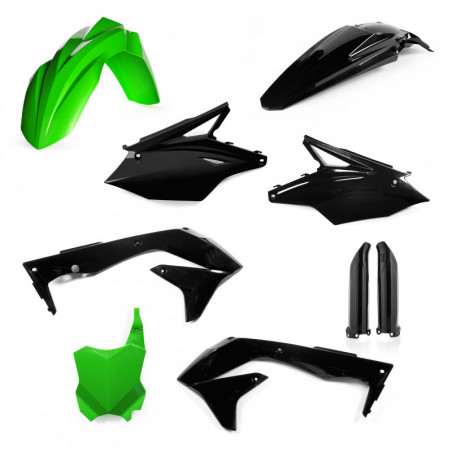 FULL PLASTIC KIT KAWASAKI KXF450 16-18 - BLACK /GREEN