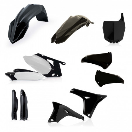 FULL PLASTIC KIT YAMAHA YZF450 10-13 - BLACK /WHITE