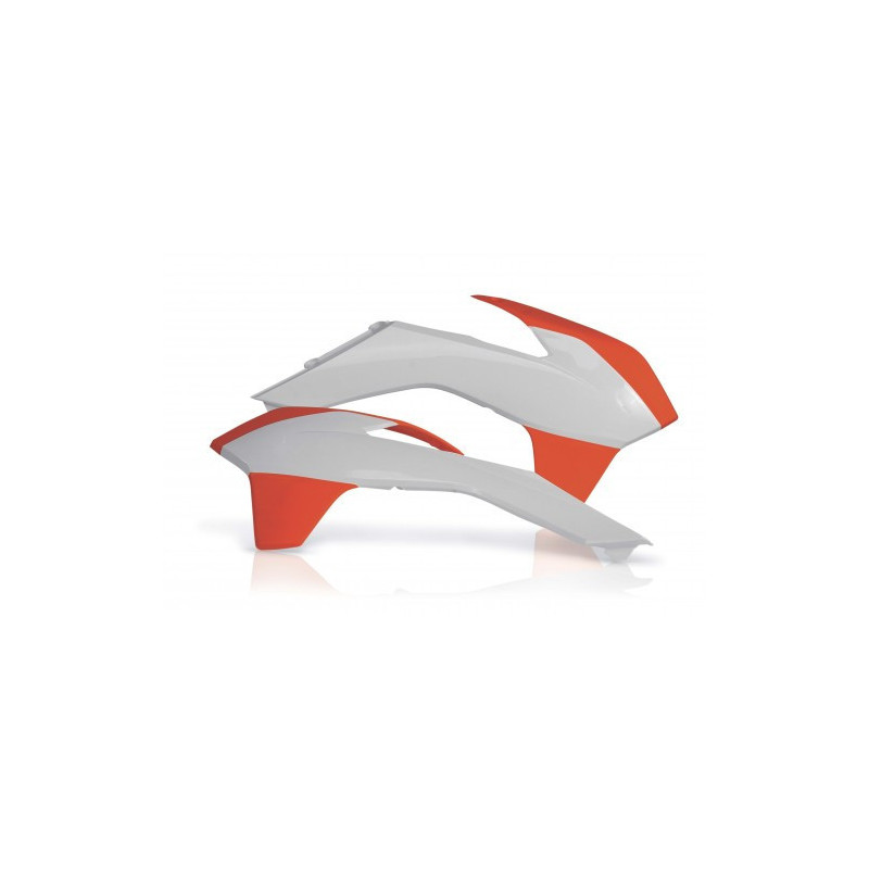 Ouies de radiateurs KTM EXC/EXCF 14-16 + SX/SXF 13-15 - Orange/Blanc
