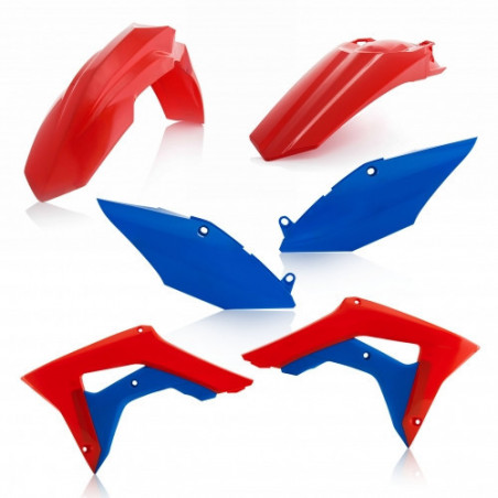 Kit Plastique Honda CRF 250 R 18-21 + 450 R 17-20 - Rouge/Bleu