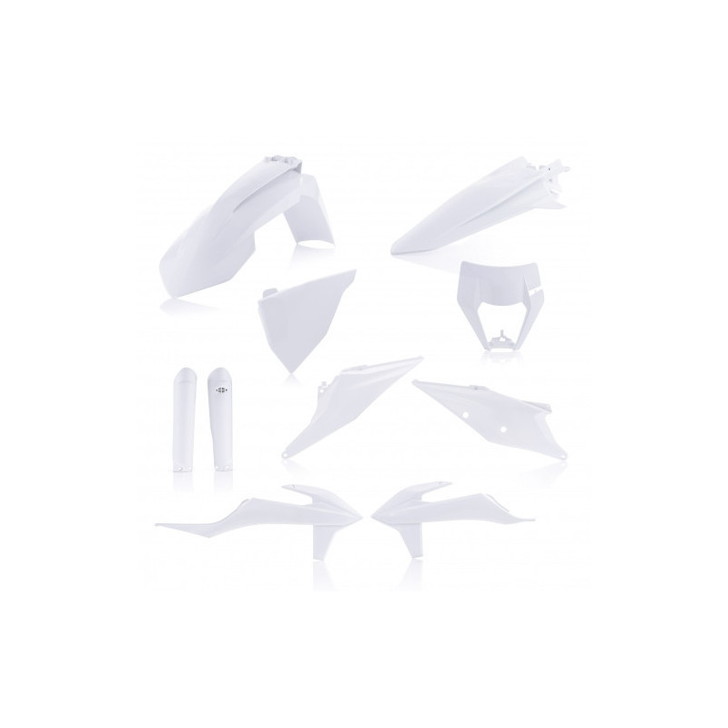 Full kit plastique KTM EXC + EXCF + XC-W + XCF-W 20-23 - Blanc Pure