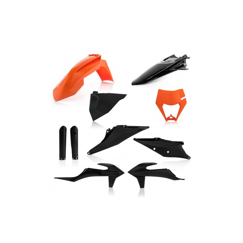 Full kit plastique KTM EXC + EXCF + XC-W + XCF-W 20-23 - Noir/Orange