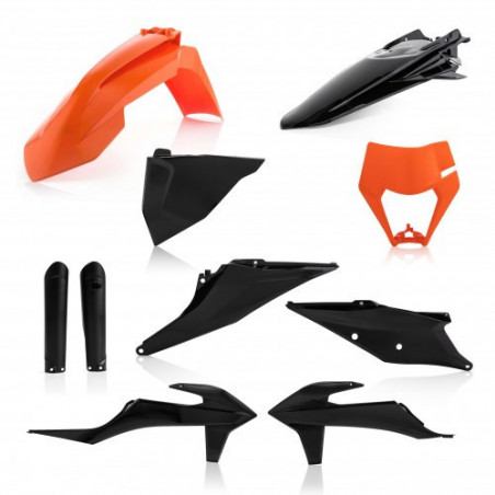 Full kit plastique KTM EXC + EXCF + XC-W + XCF-W 20-23 - Noir/Orange