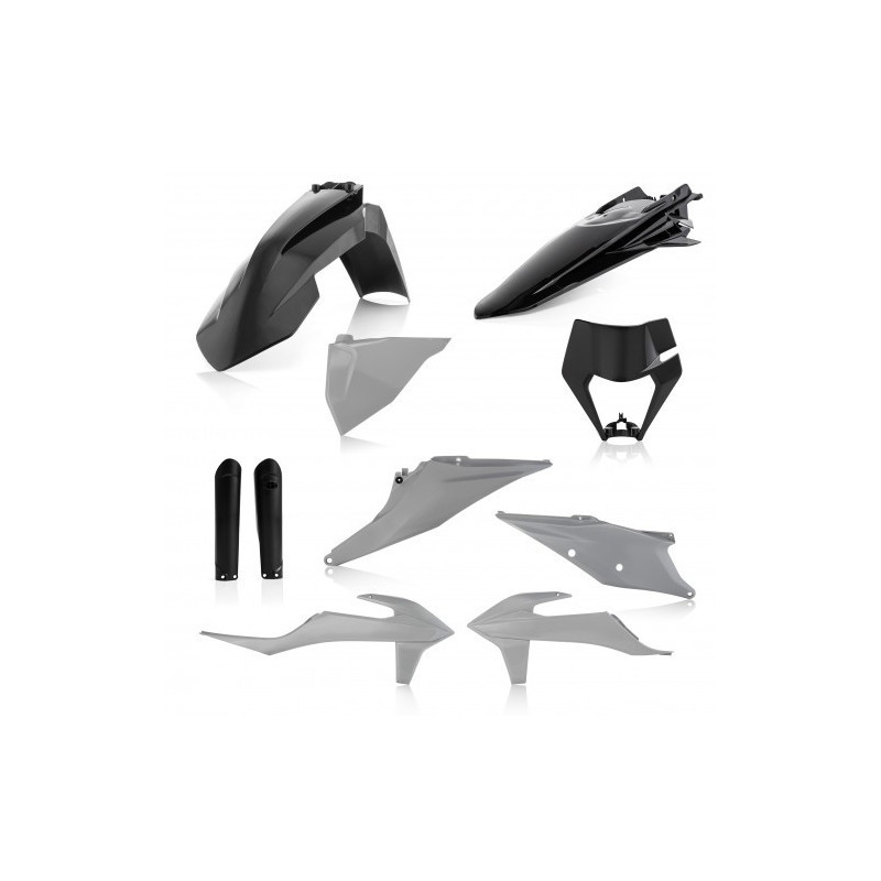 Full kit plastique KTM EXC + EXCF + XC-W + XCF-W 20-23 - Noir/Gris