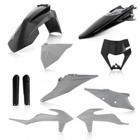 Full kit plastique KTM EXC + EXCF + XC-W + XCF-W 20-23 - Noir/Gris