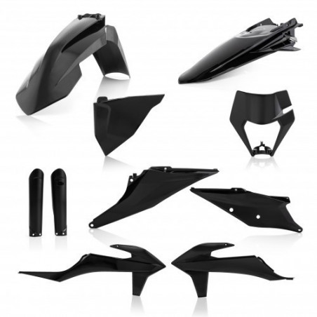 FULL KIT PLASTIQUE KTM EXC + EXCF + XC-W + XCF-W 20-23 - BLACK