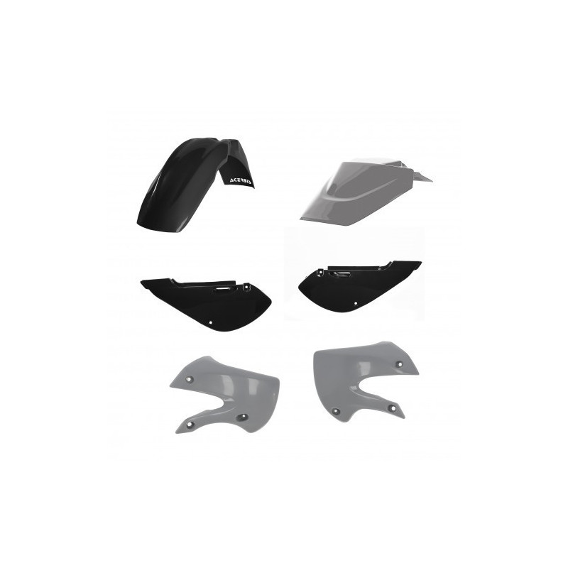 PLASTIC KIT KAWASAKI KX65 00-23 - BLACK/GREY