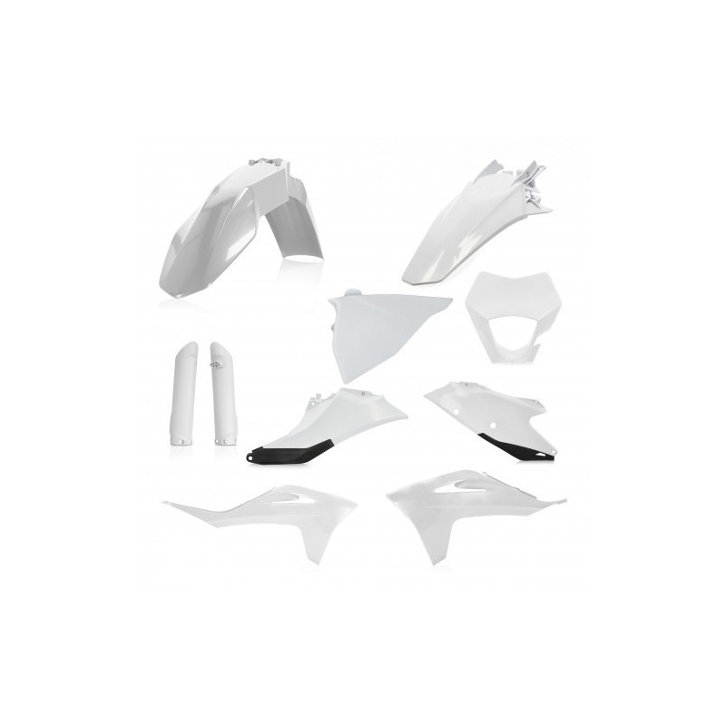 Full Kit Plastique GasGas EC250/300 21-23 + ECF250/350 21-23 - Blanc/Noir