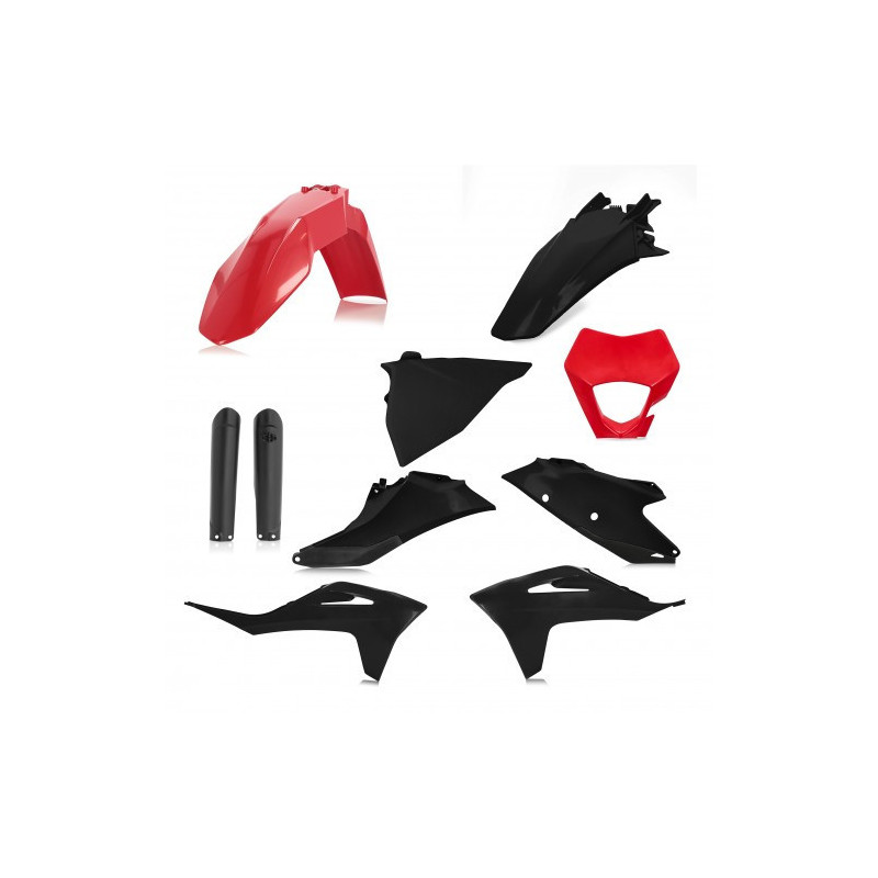 Full Kit Plastique GasGas EC250/300 21-23 + ECF250/350 21-23 - Rouge/Noir