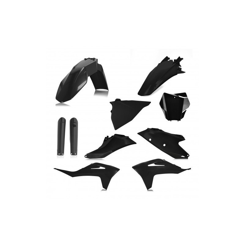 FULL PLASTIC KIT GASGAS EX300 21-23 + EXF250/350/450 + MC125 + MCF250/450 21-23 - BLACK