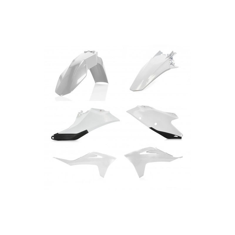PLASTIC KIT GASGAS EC250/300 21-23 + ECF250/350 21-23 - WHITE/BLACK