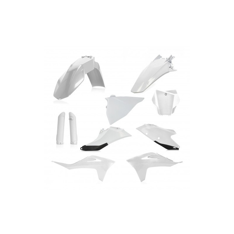 Full Kit Plastique GasGas EX300 21-23 + EXF250/350/450 + MC125 + MCF250/450 21-23 - Blanc/Noir