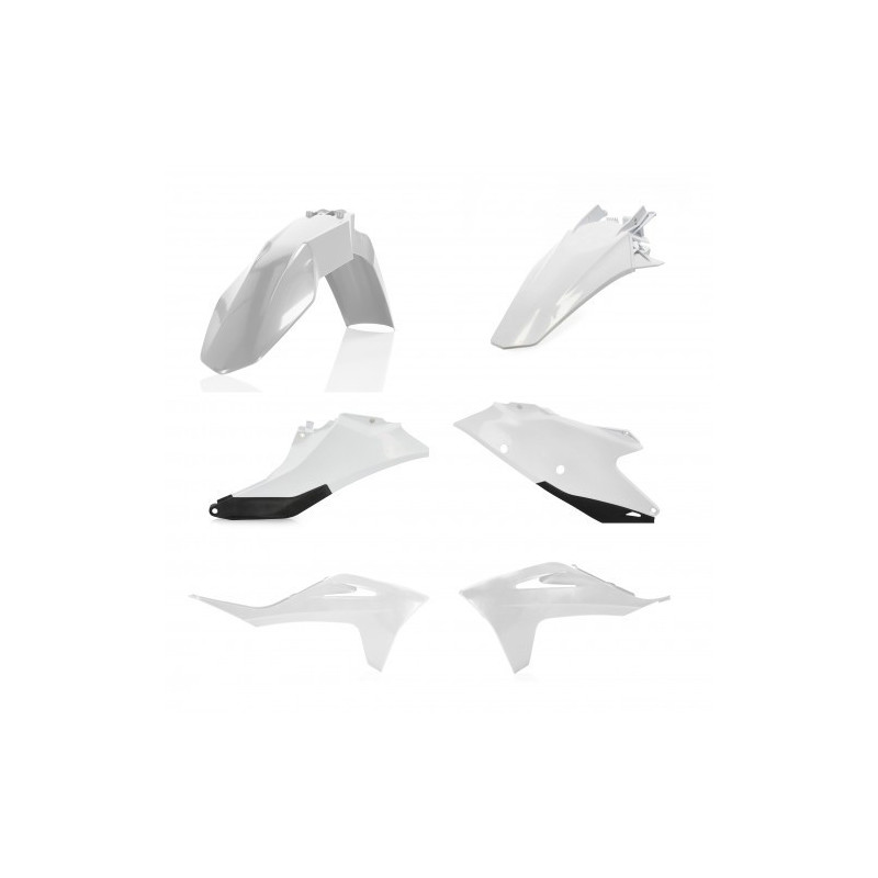 Kit Plastique GasGas EX300 21-23 + EXF250/350/450 + MC125 + MCF250/450 21-23 - Blanc/Noir