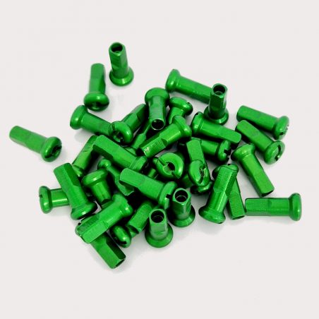 Écrou de Rayon Aluminium (Unité) - 3.2 mm (9G) - Roue avant - Vert