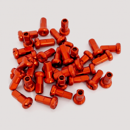Écrou de Rayon Aluminium (Unité) - 3.2 mm (9G) - Roue avant - Orange