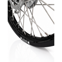 Paire de roues MX PROSTUF 65cc - KTM / GASGAS / HVA - 25-26 - Moyeux Titanium & Jante noires 14/12