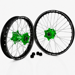 Paire de roues MX FUSION - Excel A60 - Kawasaki 125-250 KX 04-08 + 250-450 KXF 06-25 - Personnalisable