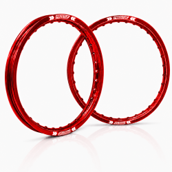Jante avant + arrière PROSTUF - 21 x 1.60 - 19 x 2.15 - Rouge