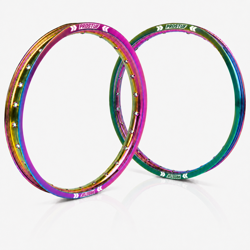 Jante avant + arrière PROSTUF - 21 x 1.60 - 19 x 2.15 - Rainbow