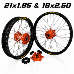 FUSION Enduro Wheelset - Excel Takasago - KTM 690 Enduro R & 690 SMC - 21x1.85 & 18x2.50 - Customizable