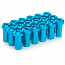 Pack écrous Rayons PROSTUF - Aluminium - 3.5 mm / 9G (pack x32) - Turquoise